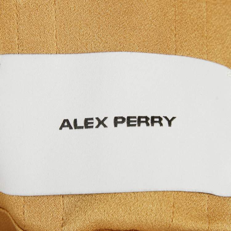 Pre Owned Alex Perry Gold Sequin Corset Mini Dress S