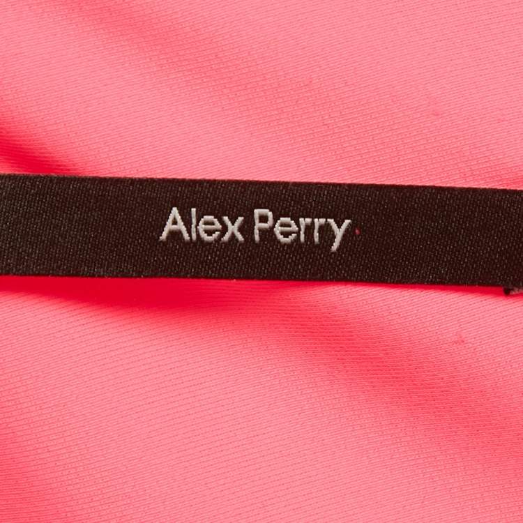 Pre Owned Alex Perry Pink Jersey Corset Mini Dress S