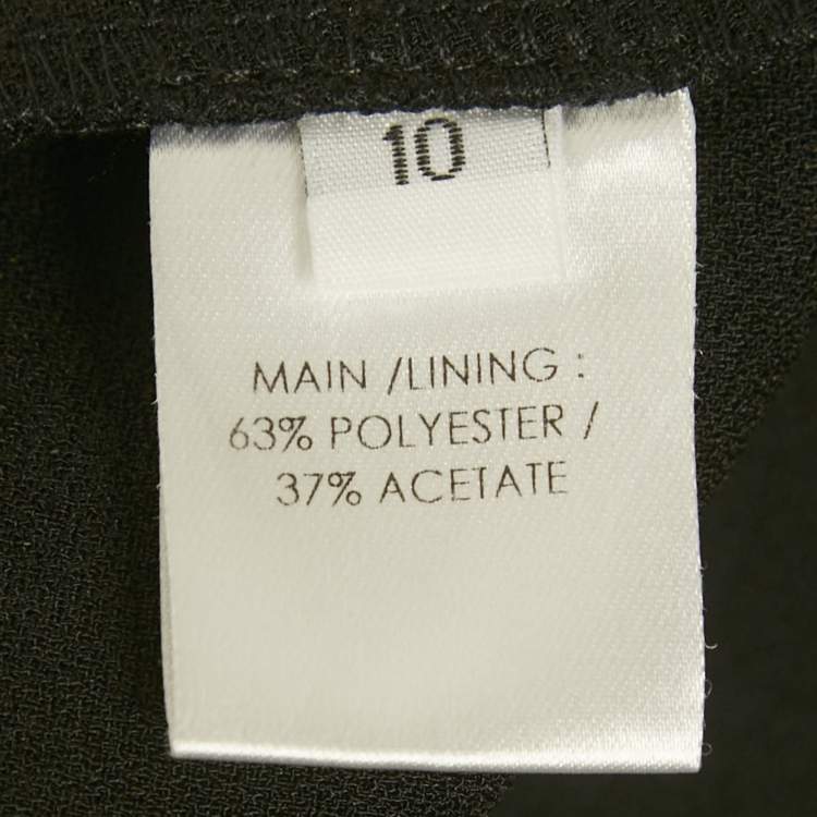 Pre Owned Alex Perry Black Crepe Cut -Out Mini Dress M