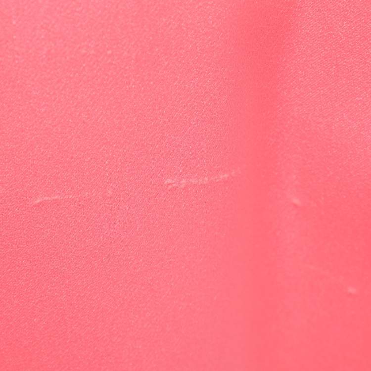 Pre Owned Alex Perry Neon Pink Crepe Strapless Shoulder Gown M