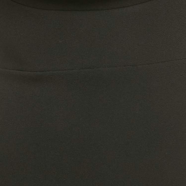 Pre Owned Alex Perry Black Crepe Corin Midi Dress S