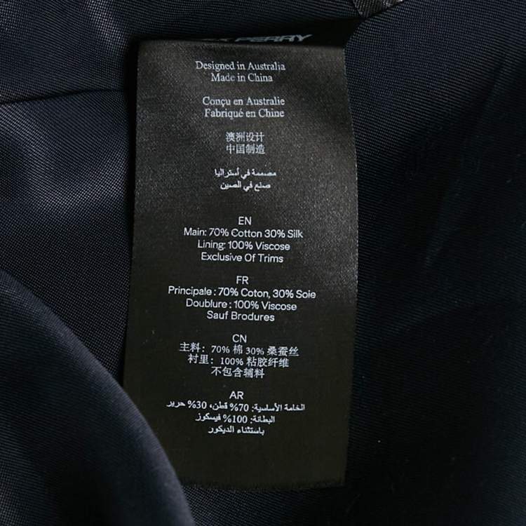 Pre Owned Alex Perry Navy Blue Silk Draped Mini Skirt S