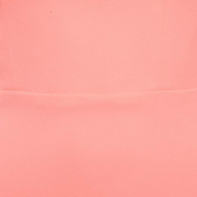 Pre Owned Alex Perry Neon Pink Stretch Crepe Strapless Mini Dress S