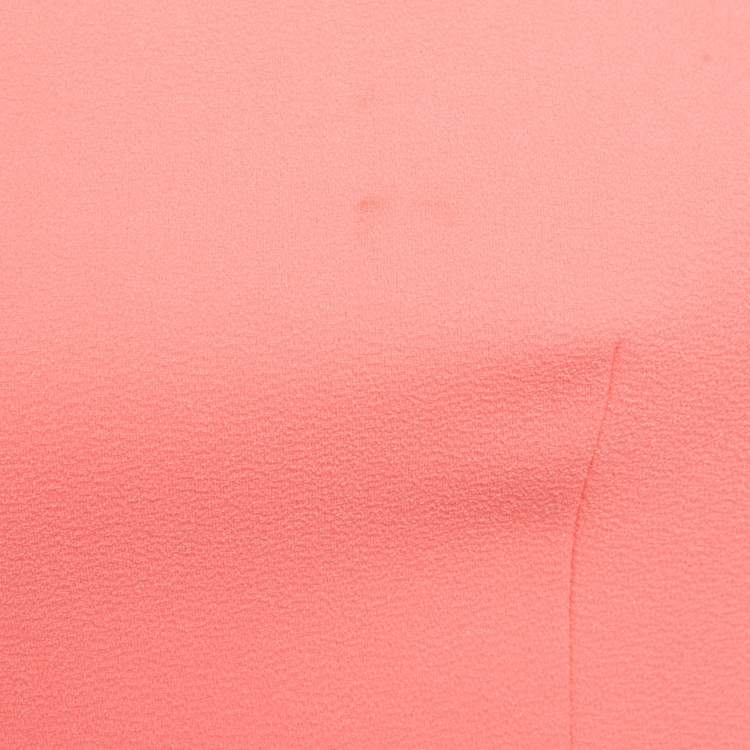 Pre Owned Alex Perry Neon Pink Stretch Crepe Strapless Mini Dress S