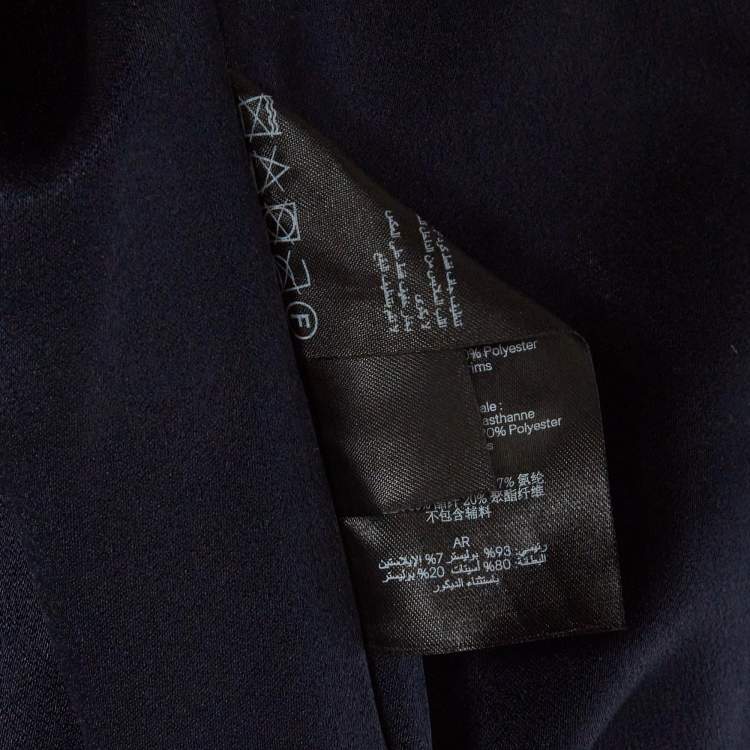 مملوكة مسبقًا Alex Perry Navy Blue Velvet Crystal-Embellished Gown S