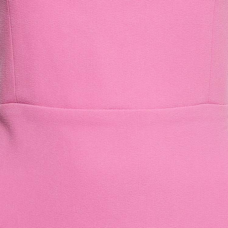 Pre Owned Alex Perry Pink Stretch Crepe Strapless Midi Dress L