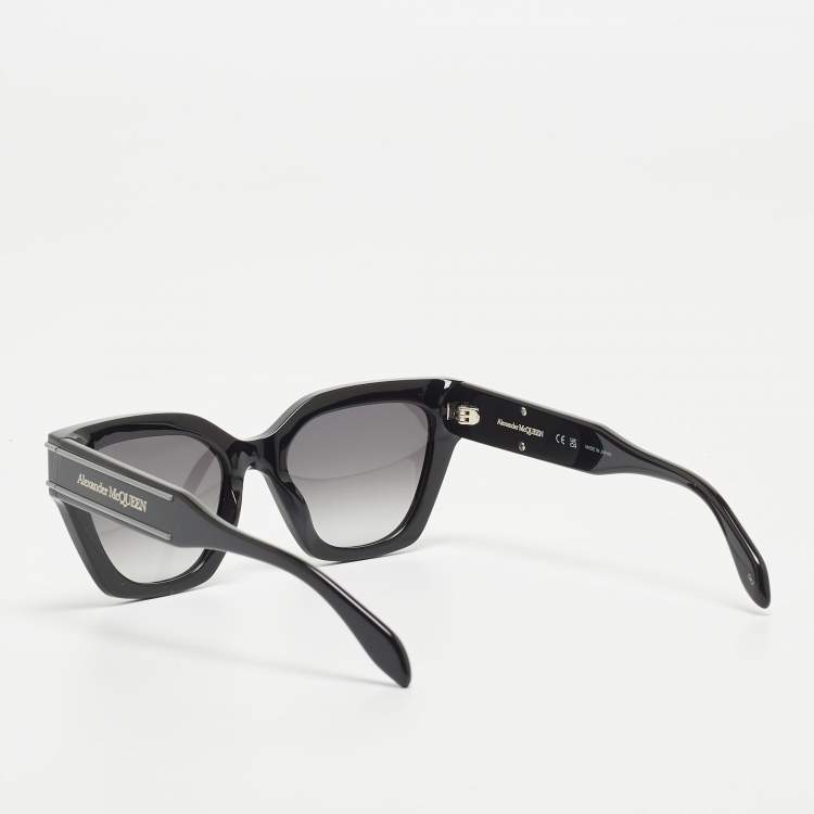 Pre Owned Alexander McQueen Black Acetate AM03985 Sunglasses