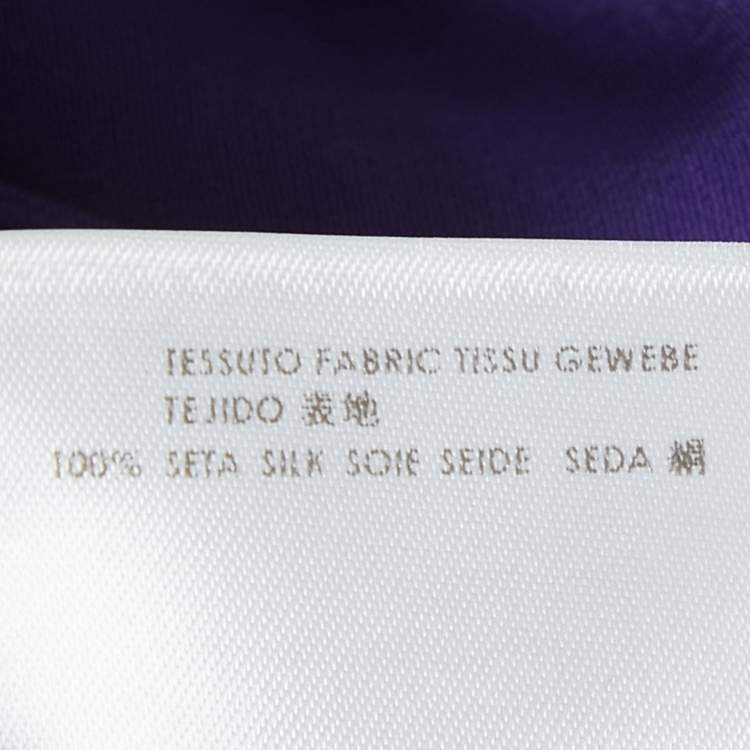 Pre Owned Alexander McQueen Purple Silk Peplum Style Sleeveless Top M