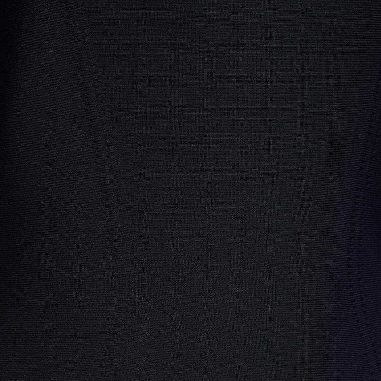 Pre Owned Alexander McQueen Black Knit Asymmetric Sleeveless Dress S