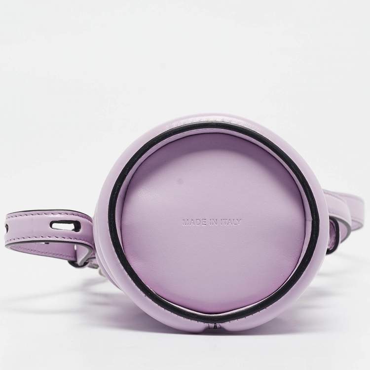 Pre Owned Alexander McQueen Lilac Leather Mini The Curve Bucket Bag