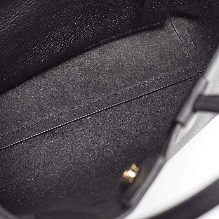 Pre Owned Alexander McQueen Black Leather Mini Shopper Tote