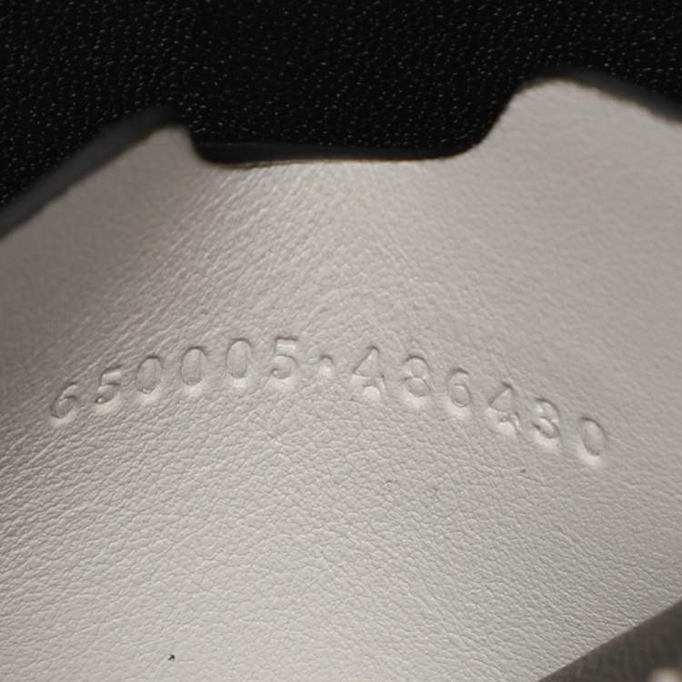 Pre Owned Alexander McQueen White Leather Large Logo Wristlet Pouch
