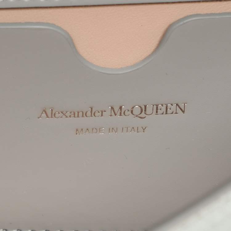 Pre Owned Alexander McQueen Grey Embellished Suede Mini Jewelled Shoulder Bag