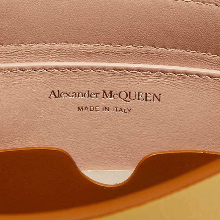 Pre Owned Alexander McQueen Yellow Leather Small The Curve Bucket Bag