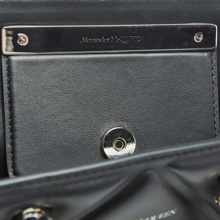 Pre Owned Alexander McQueen Black Quilted Leather The Tall Story Tote