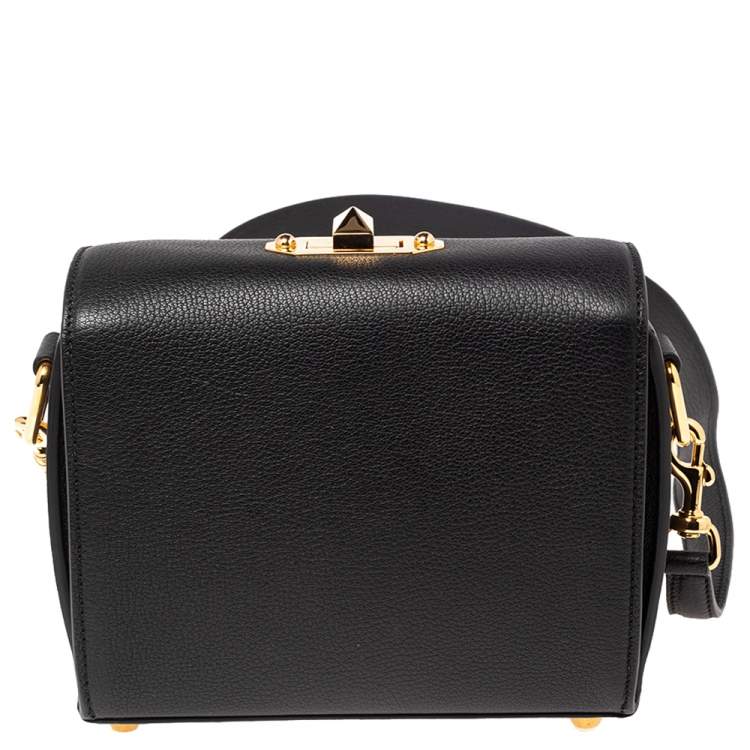Pre Owned Alexander McQueen Black Leather Box 19 Shoulder Bag 
