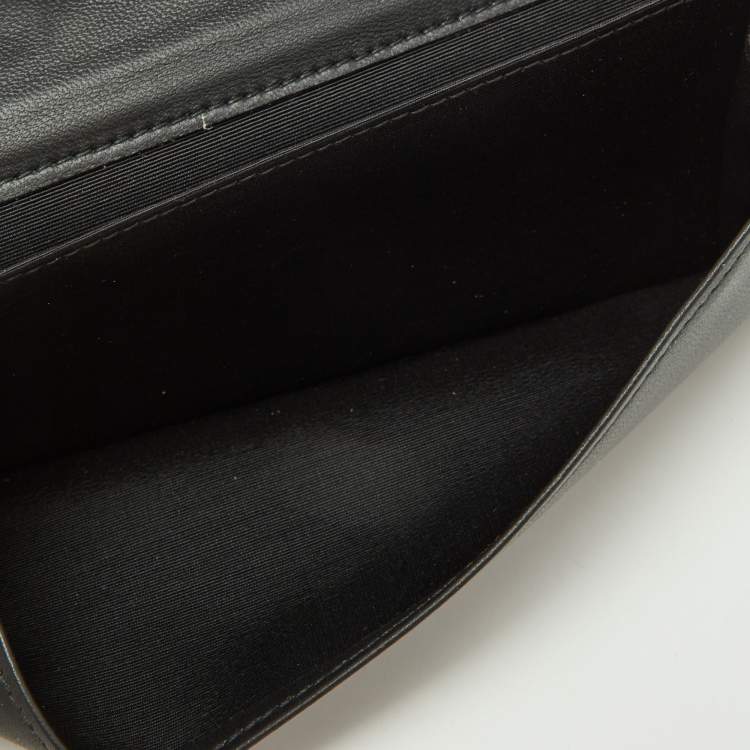 Pre Owned Alexander McQueen Black Patent Leather Skull Continental Wallet