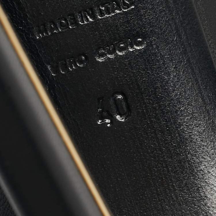 Pre Owned Alexander McQueen Black Leather Spikes Heel Pumps Size 40