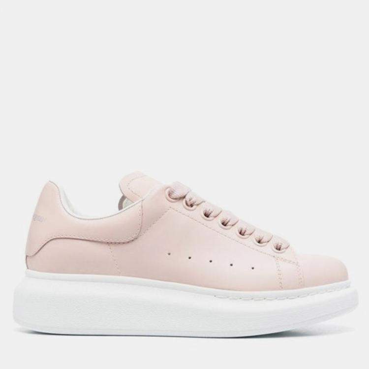 Pre Owned Alexander McQueen Oversixed Sneaker in Blush White Size 35