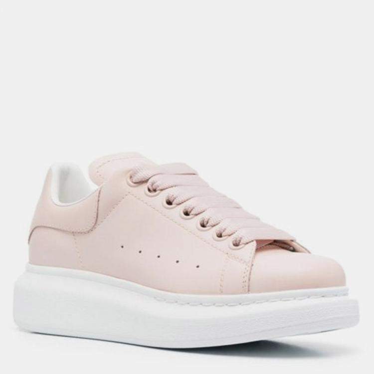 Pre Owned Alexander McQueen Oversixed Sneaker in Blush White Size 35