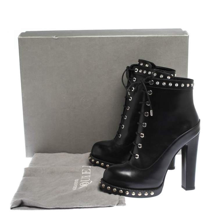 alexander mcqueen hobnail ankle boots