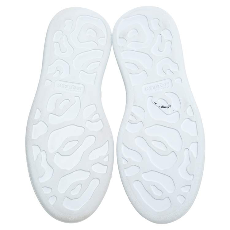 Pre Owned Alexander McQueen White Leather Oversized Low Top Sneakers Size 38