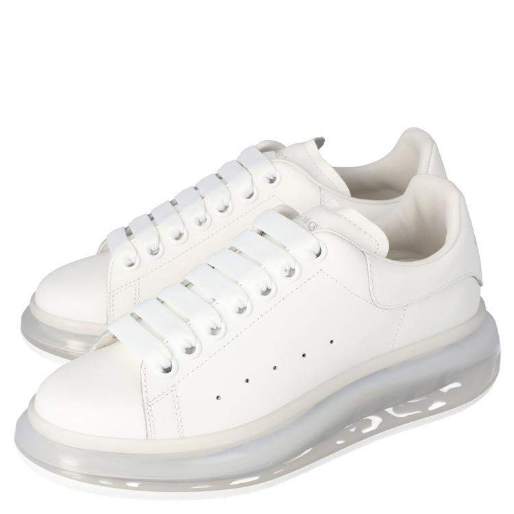 Pre Owned Alexander McQueen White Oversized Clear Sole Sneakers Size EU 39