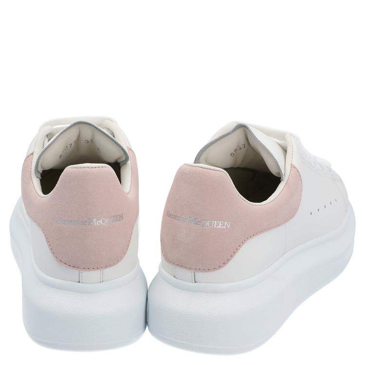 Pre Owned Alexander McQueen White/Pink Oversized Sneaker Size EU 36