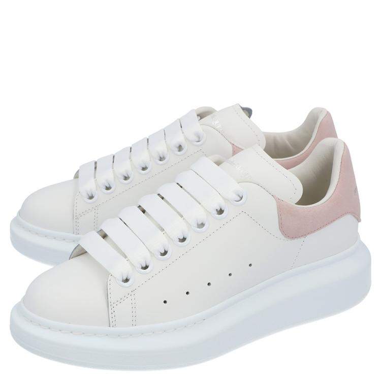 Pre Owned Alexander McQueen White/Pink Oversized Sneaker Size EU 37