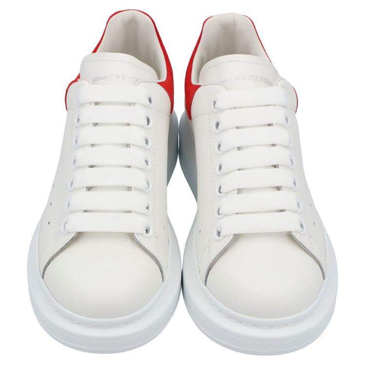 Pre Owned Alexander Mcqueen White/Red Oversized Sneaker Size EU  35