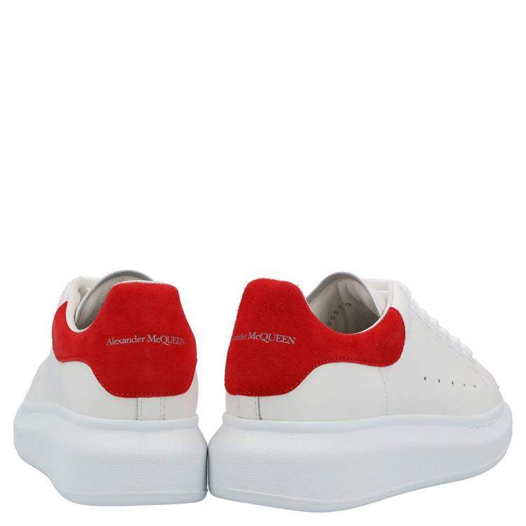Pre Owned Alexander Mcqueen White/Red Oversized Sneaker Size EU  35