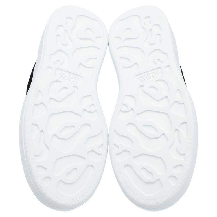 مملوكة مسبقًا Alexander McQueen White/Black Leather Oversized Sneakers Size EU 39