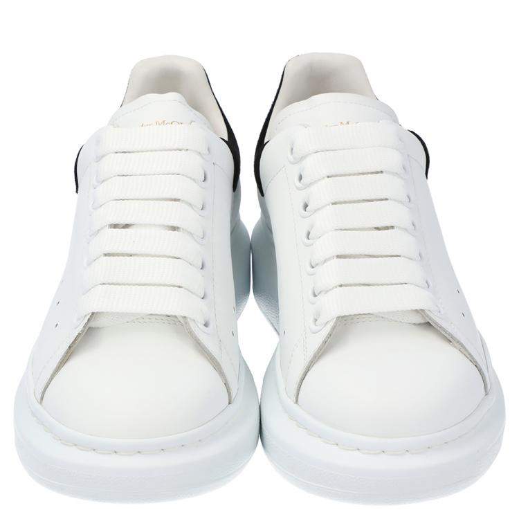 Pre Owned Alexander McQueen White Oversized Runner Sneakers Size EU 36.5