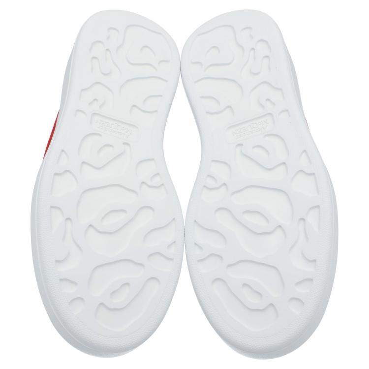 Pre Owned Alexander McQueen White Leather Oversized Sneakers Size EU 37.5