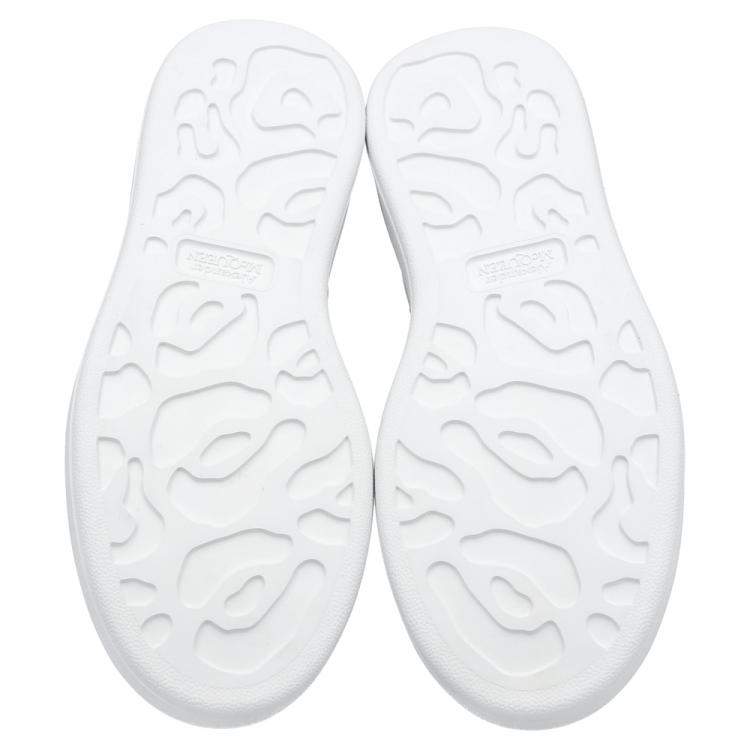 Pre Owned Alexander McQueen White/Grey Oversized Sneakers Size EU 36
