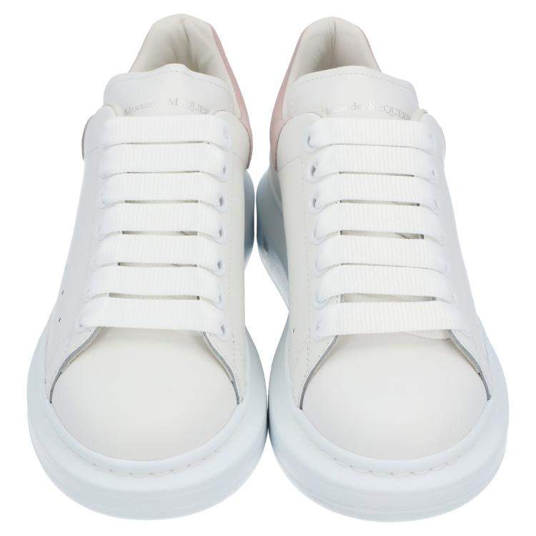 Pre Owned Alexander McQueen White/Pink Oversized Sneakers Size EU 40