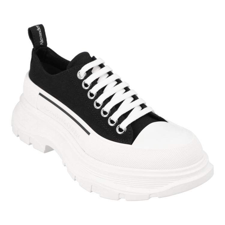 Alexander McQueen Black Tread Slick Low Lace Up Sneakers EU