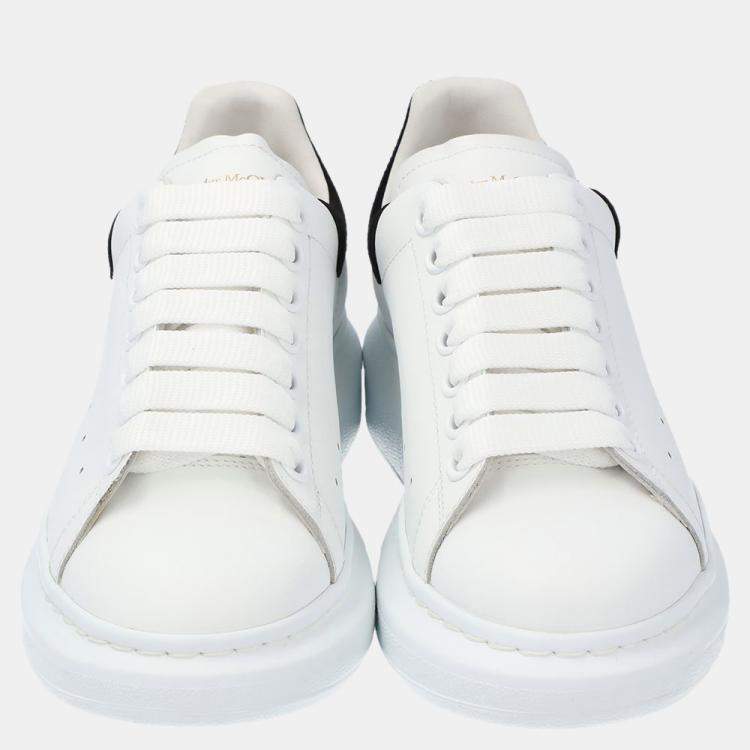 Pre Owned Alexander McQueen White/Black Women's Oversized Sneakers Size EU 39