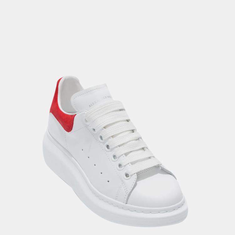 Pre Owned Alexander McQueen White Oversized Sneakers Size EU 39