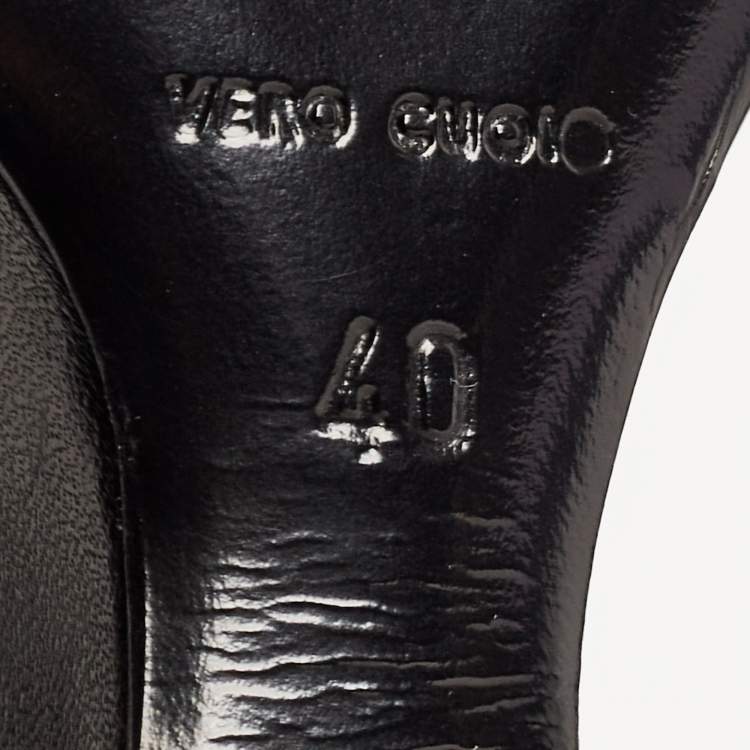 Pre Owned Alexander McQueen Black Leather Curved Heel Ankle Length Boots Size 40