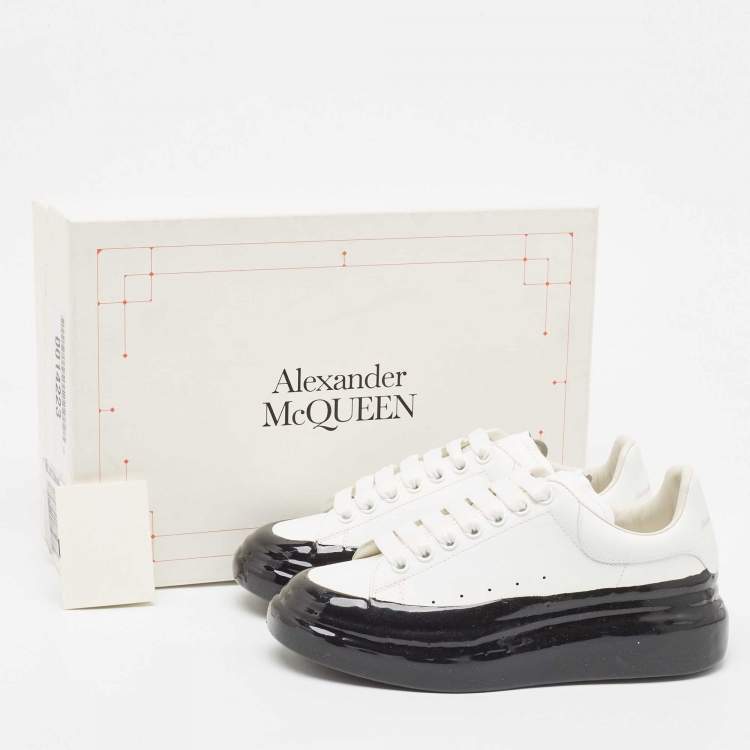Pre Owned Alexander McQueen White Leather Oversized Low Top Sneakers Size 39
