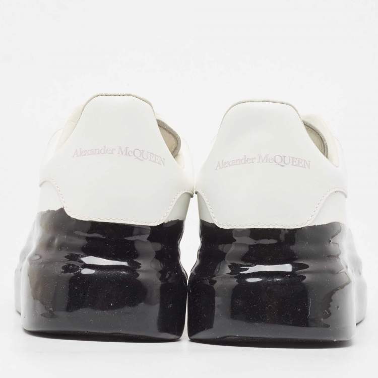 Pre Owned Alexander McQueen White Leather Oversized Low Top Sneakers Size 39
