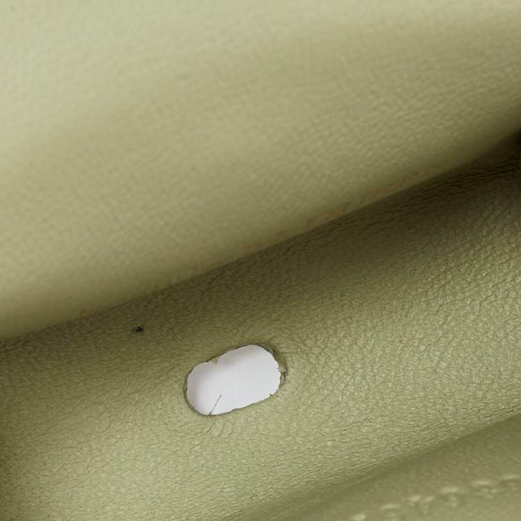 Pre Owned Alexander McQueen Light Green Croc Embossed Leather Skull Air Pod Pro Case