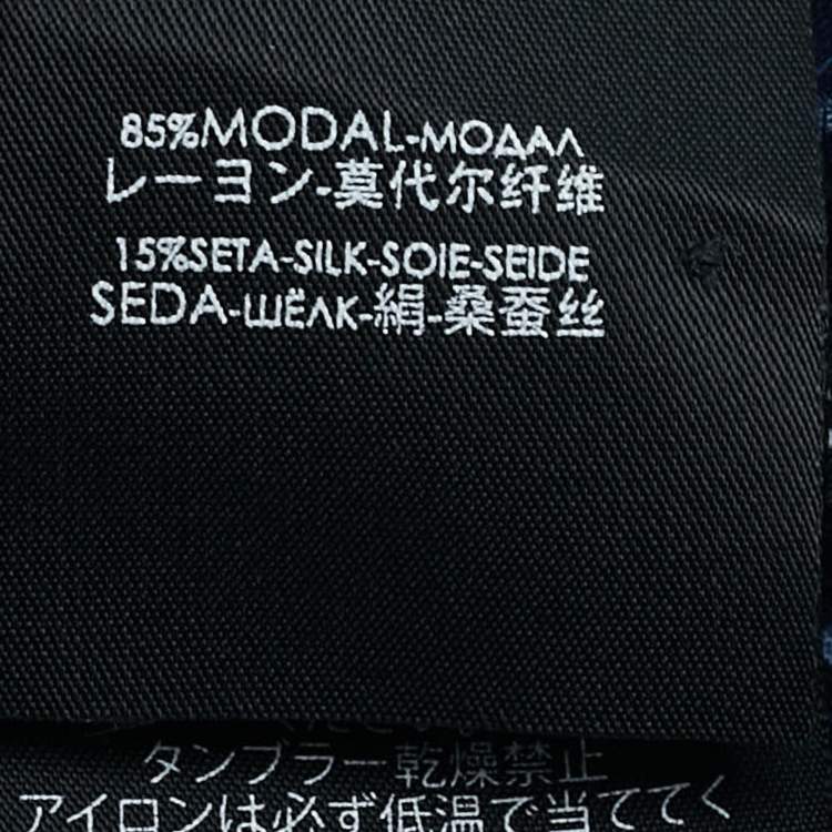 Pre Owned Alexander McQueen Blue Skull Print Modal Blend Scarf 