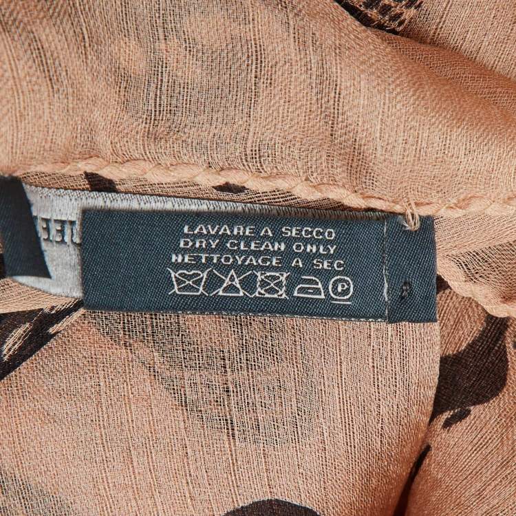 Pre Owned Alexander McQueen Pale Pink Skull Print Silk Scarf