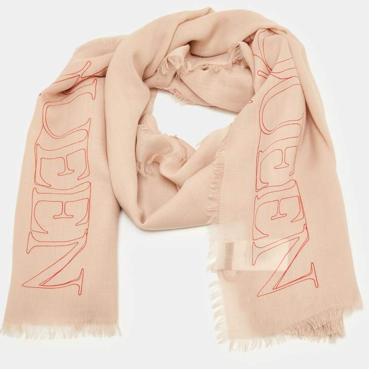 Pre Owned Alexander McQueen Beige Cashmere Scarf