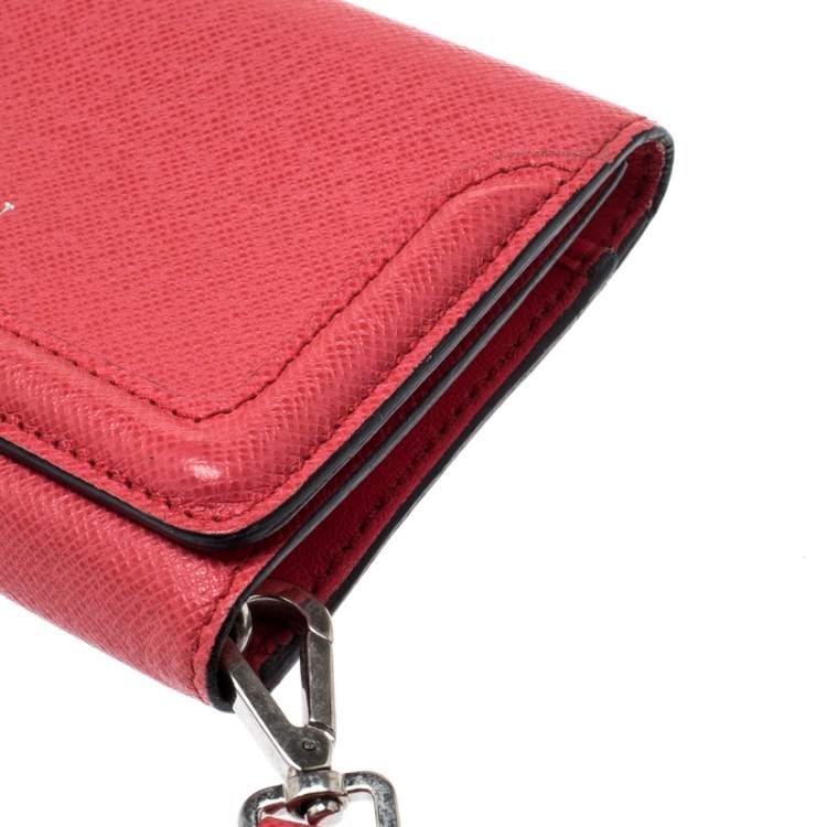 Pre Owned Alexander McQueen Pink Leather Heroine iPhone and Card Holder Case 