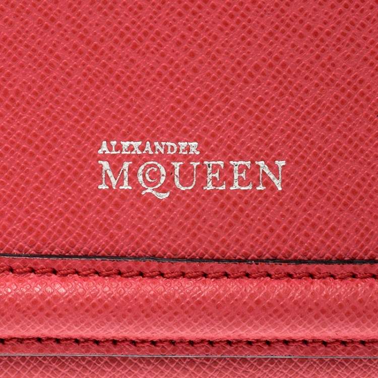 Pre Owned Alexander McQueen Pink Leather Heroine iPhone and Card Holder Case 
