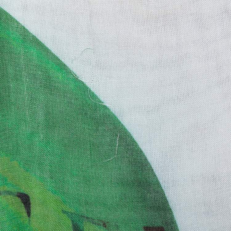 مملوكة مسبقًا Alexander McQueen Pink Panther Skull Print Modal Silk Scarf