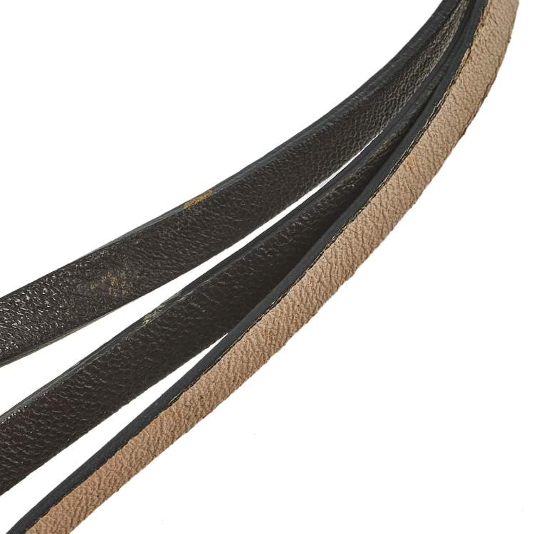 Pre Owned Alexander McQueen Bicolor Layered Leather Double Wrap Skull Bracelet